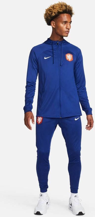 Nike Nederland Strike Dri FIT voetbaltrainingspak met capuchon voor heren Blauw