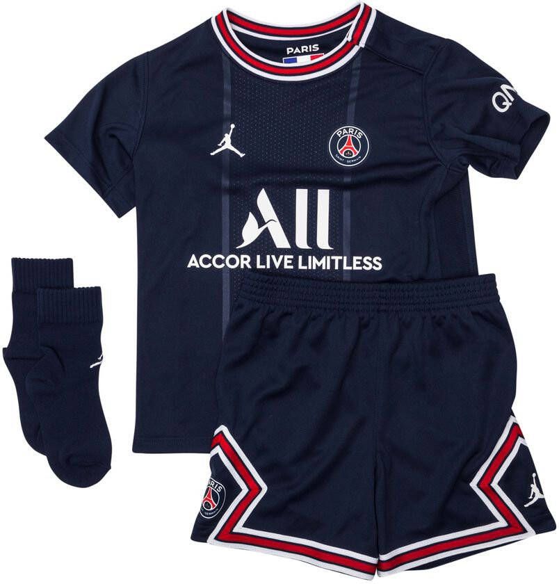 Jordan Paris Saint Germain 2021/22 Thuistenue Baby's Midnight Navy/University Red/White Kind