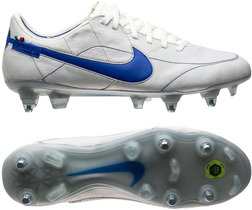 Nike Tiempo Legend 9 Elite SG PRO Anti Clog Made in Italy Wit/Blauw/Zilver LIMITED EDITION
