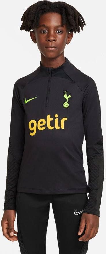 Nike Tottenham Trainingsshirt Dri FIT Strike Drill Zwart/Neon Kinderen