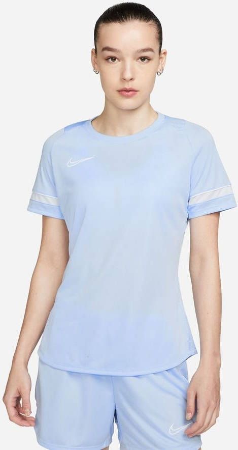 Nike Trainingsshirt Dri FIT Academy 21 Blauw/Wit/Grijs Vrouw