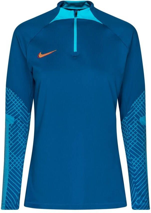 Nike Trainingsshirt Dri FIT Strike Drill Blauw/Blauw/Donkerrood Vrouw
