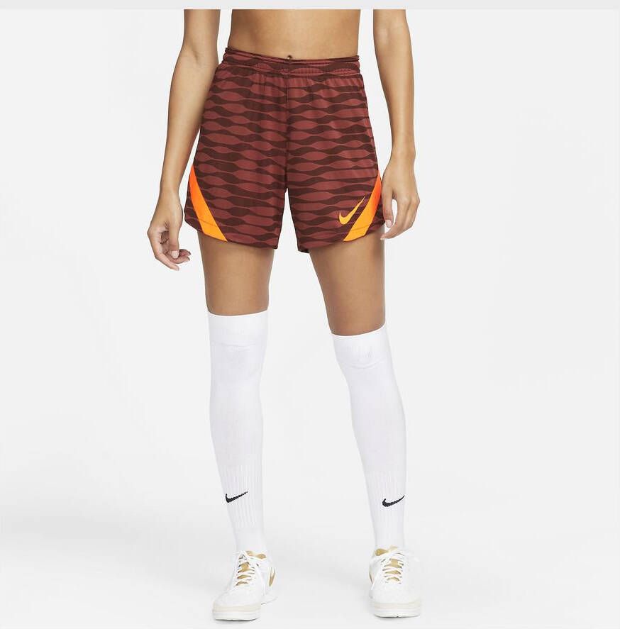 Nike Trainingsshorts Dri FIT Strike 21 Bordeaux/Oranje Vrouw