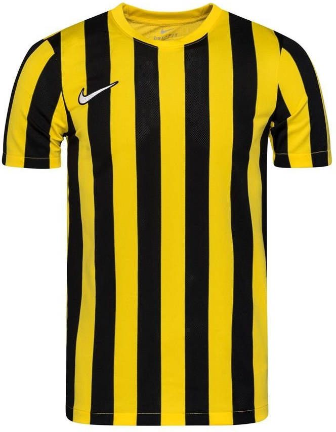Nike Voetbalshirt DF Striped Division IV Geel/Zwart/Wit Kinderen
