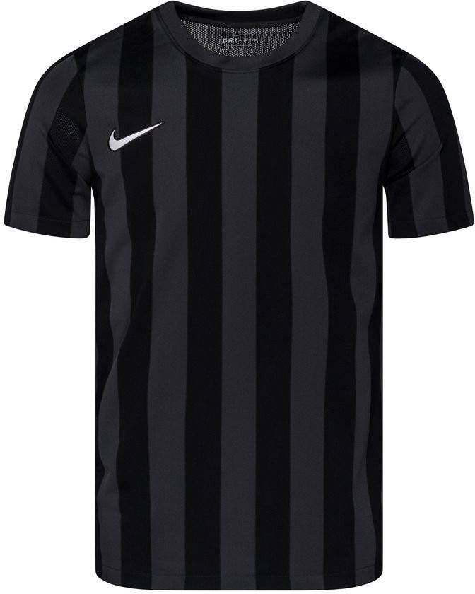 Nike Voetbalshirt DF Striped Division IV Grijs/Zwart/Wit
