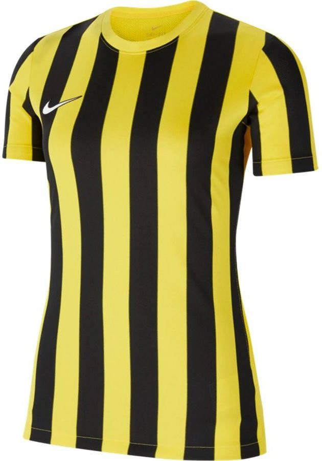 Nike Voetbalshirt Dri FIT Striped Division IV Geel/Zwart/Wit Vrouw