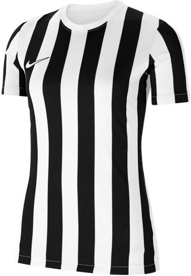 Nike Voetbalshirt Dri FIT Striped Division IV Wit/Zwart Vrouw