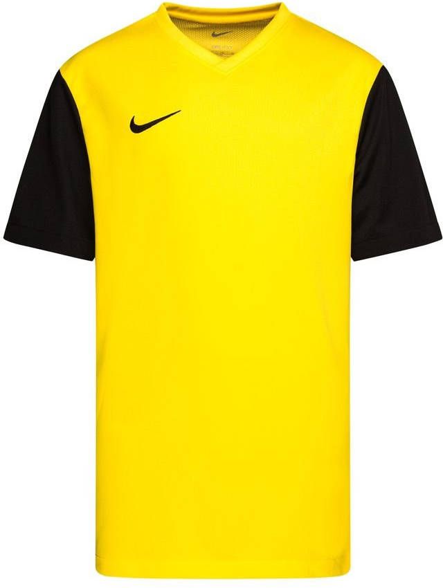 Nike Voetbalshirt Tiempo Premier II Geel/Zwart Kinderen