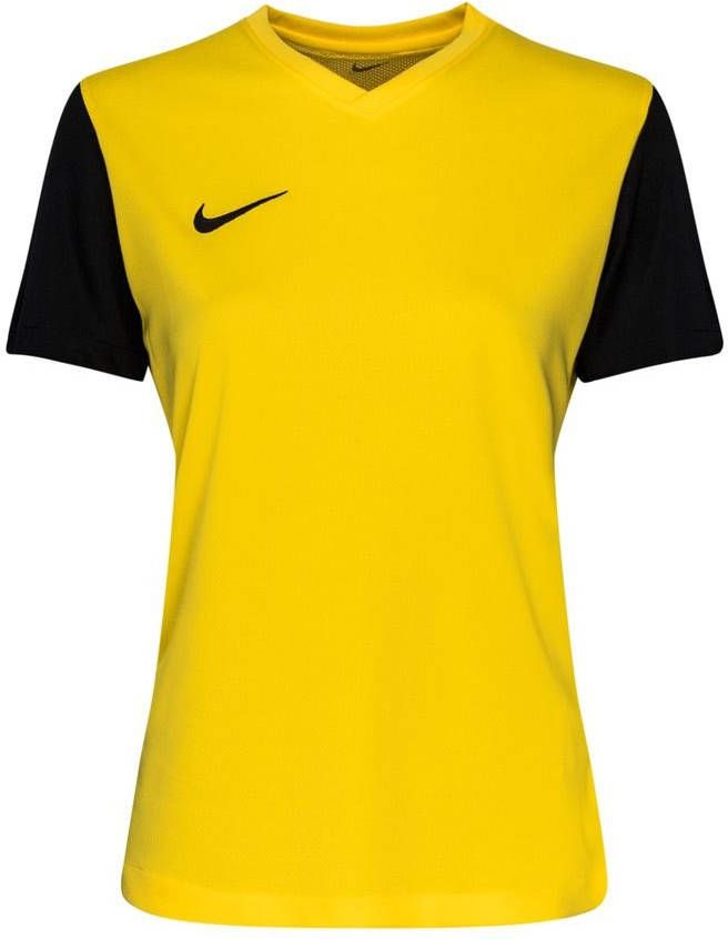 Nike Voetbalshirt Tiempo Premier II Geel/Zwart Vrouw