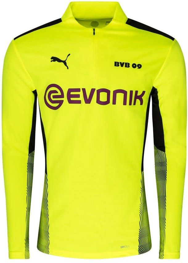PUMA Borussia Dortmund 1/4 Zip Trainingstrui 2021 2022 Geel Zwart