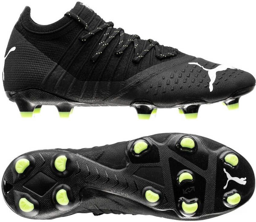 PUMA Future 1.3 Gras/Kunstgras Voetbalschoenen(MG)Zwart Wit Geel