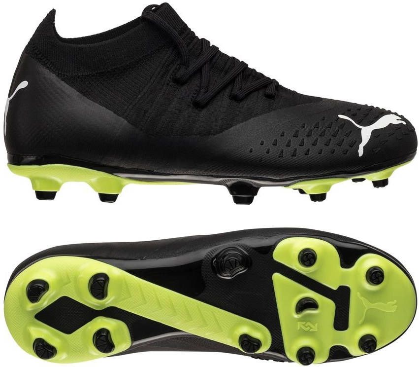 PUMA Future 3.3 Gras/Kunstgras Voetbalschoenen(MG)Kids Zwart Wit Geel