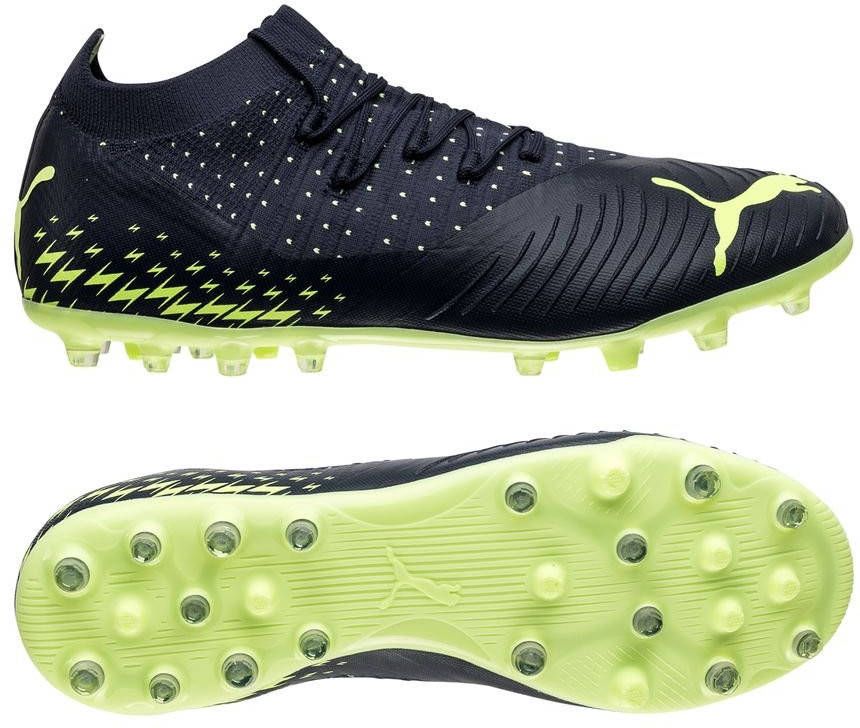 PUMA FUTURE 2.4 Gras/Kunstgras Voetbalschoenen(MG)Kids Donkerblauw Groen