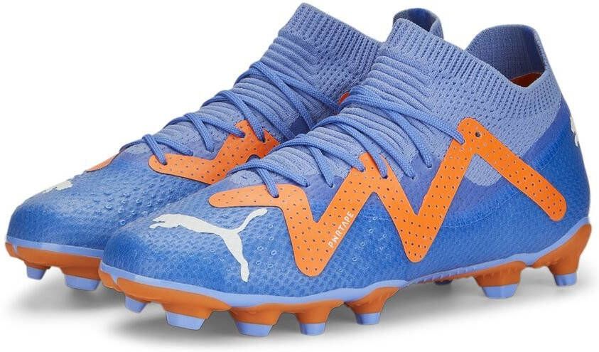 PUMA Future Pro Gras/Kunstgras Voetbalschoenen(MG)Kids Blauw Oranje Wit