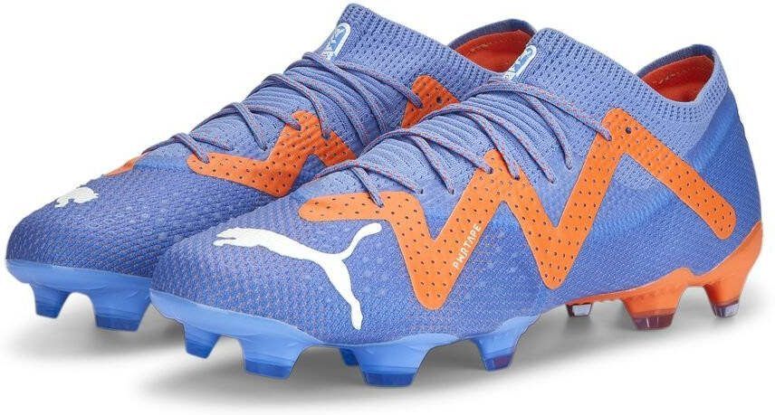 PUMA Future Ultimate Low Gras/Kunstgras Voetbalschoenen(MG)Blauw Oranje Wit