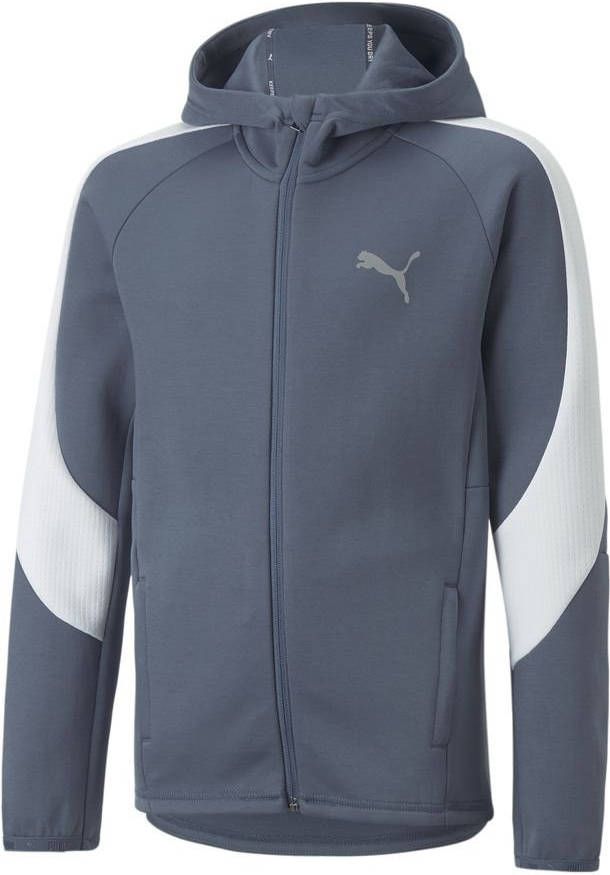 PUMA Jas Evostripe Full Zip Blauw Kinderen
