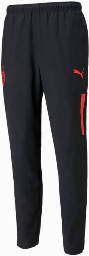 PUMA AC Milan Pre Match Woven Trainingsbroek Zwart Rood