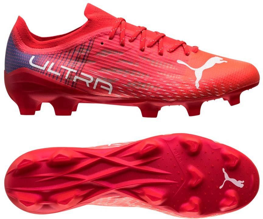 PUMA Ultra 1.3 FG/AG Faster Football Rood/Wit