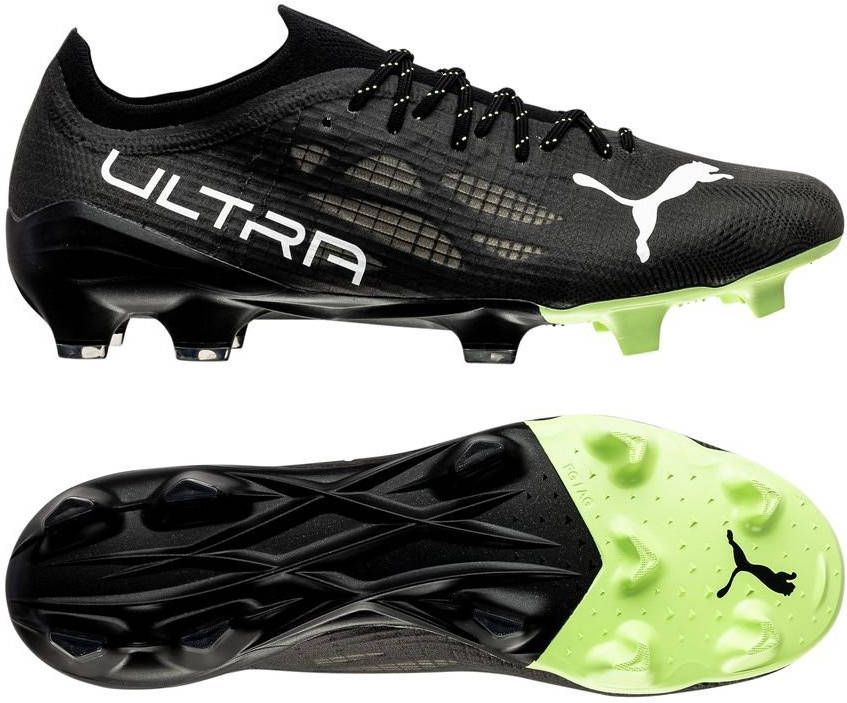 PUMA Ultra 1.4 Gras/Kunstgras Voetbalschoenen(MG)Zwart Wit Geel