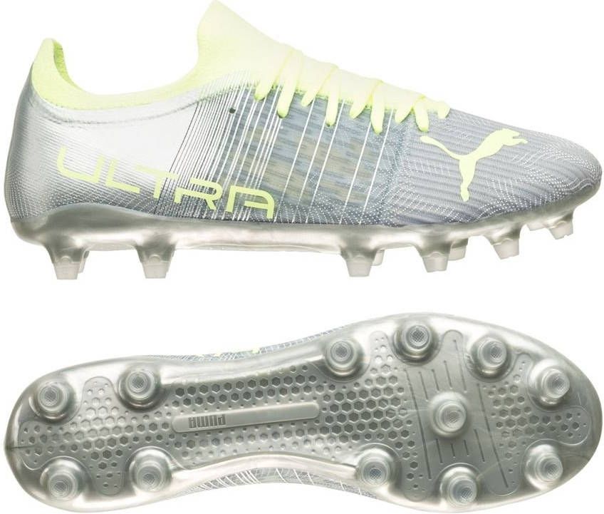 PUMA Ultra 3.4 Gras Voetbalschoenen(FG)Dames Zilver Geel