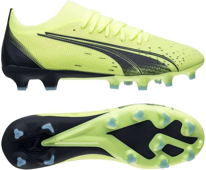 PUMA Ultra Match Gras/Kunstgras Voetbalschoenen(MG)Dames Lichtgroen Zwart Blauw