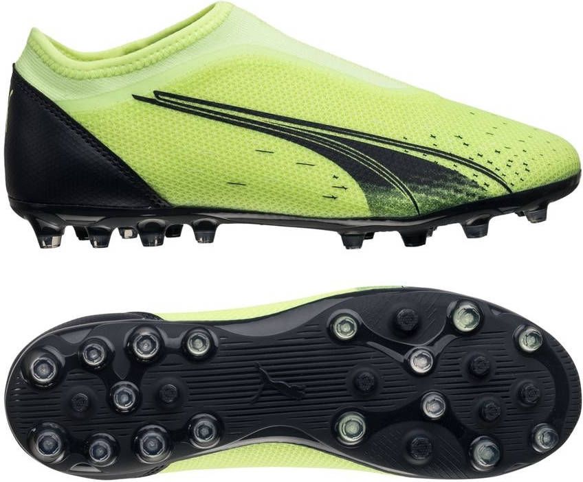 PUMA Ultra Match + Laceless MG Fastest Groen/Blauw/Blauw Kinderen