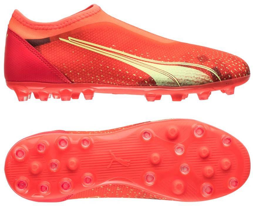 PUMA Ultra Match + Laceless MG Fearless Rood/Groen/Zwart Kinderen