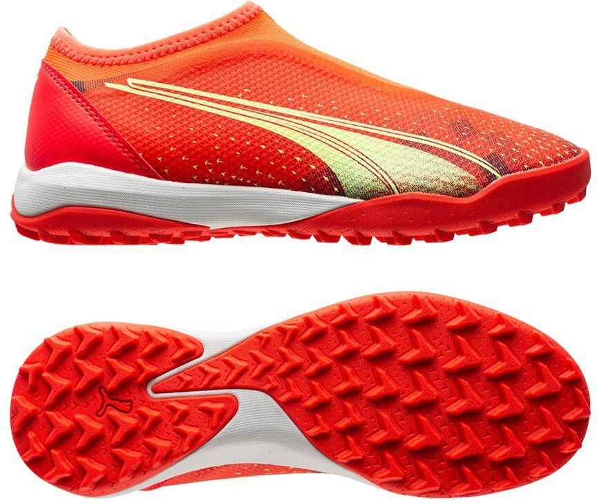 PUMA Ultra Match Laceless TT Fearless Rood/Groen/Zwart Kinderen