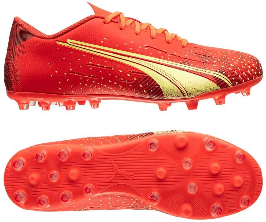 PUMA Ultra Play MG Fearless Rood/Groen/Zwart