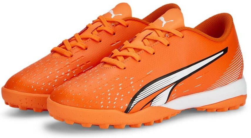 PUMA Ultra Play + Mid TT Supercharge Oranje/Wit/Blauw Kinderen