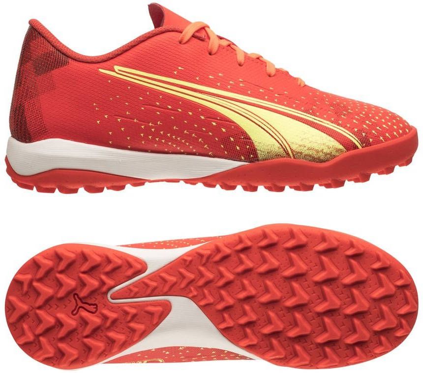 PUMA Ultra Play + Mid TT Fearless Rood/Groen/Zwart Kinderen