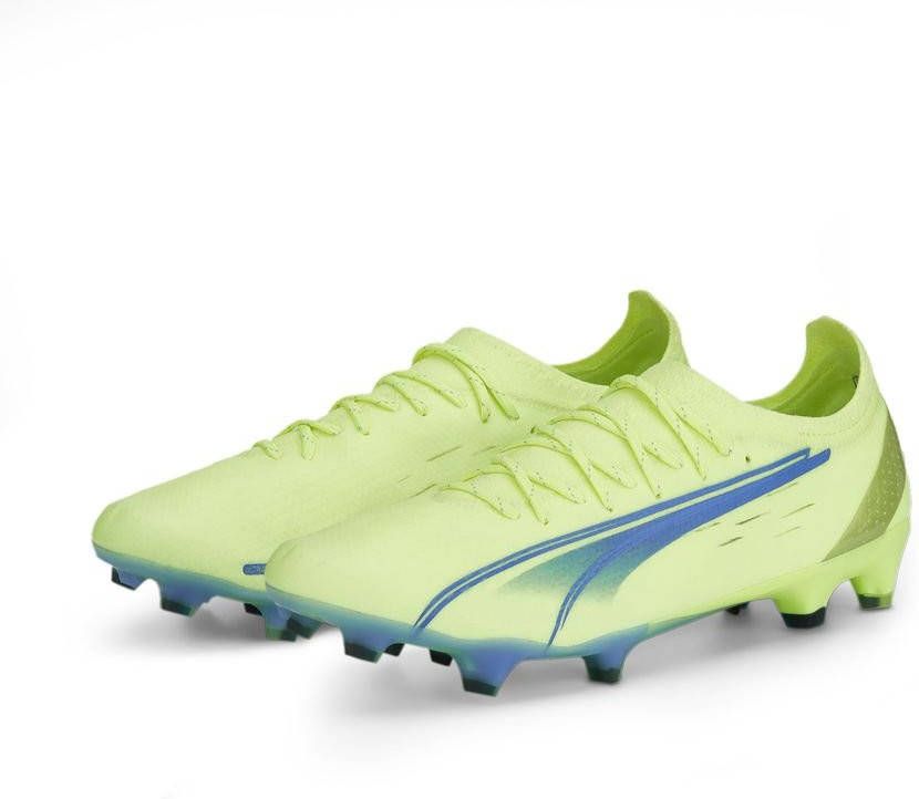 PUMA Ultra Ultimate Gras/Kunstgras Voetbalschoenen(MG)Dames Lichtgroen Blauw Zwart
