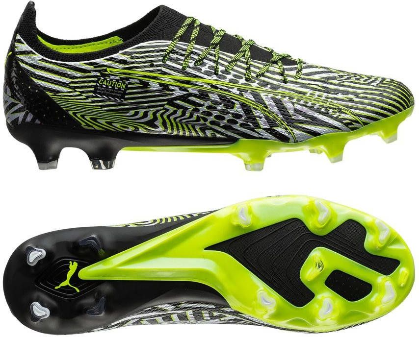 PUMA Ultra Ultimate FG/AG Dazzle Zwart/Wit/Groen LIMITED EDITION
