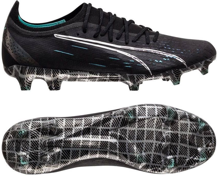 PUMA Ultra Ultimate Gras/Kunstgras Voetbalschoenen(MG)Zwart Wit Blauw