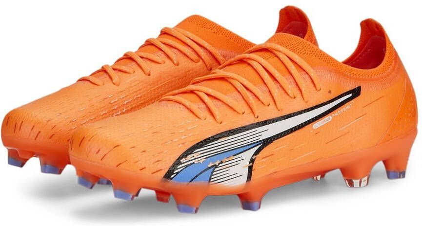 PUMA Ultra Ultimate Gras/Kunstgras Voetbalschoenen(MG)Dames Oranje Wit Blauw