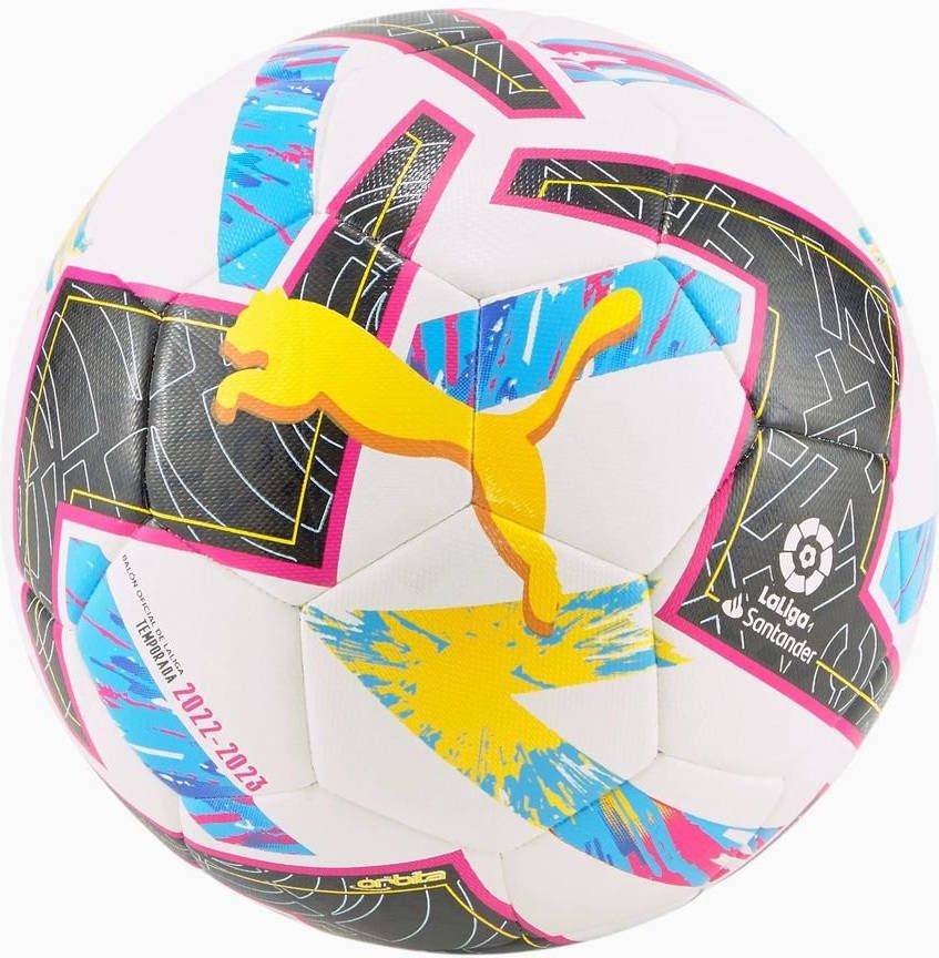 PUMA Voetbal La Liga Accelerate HYB Wit/Paars/Turquoise