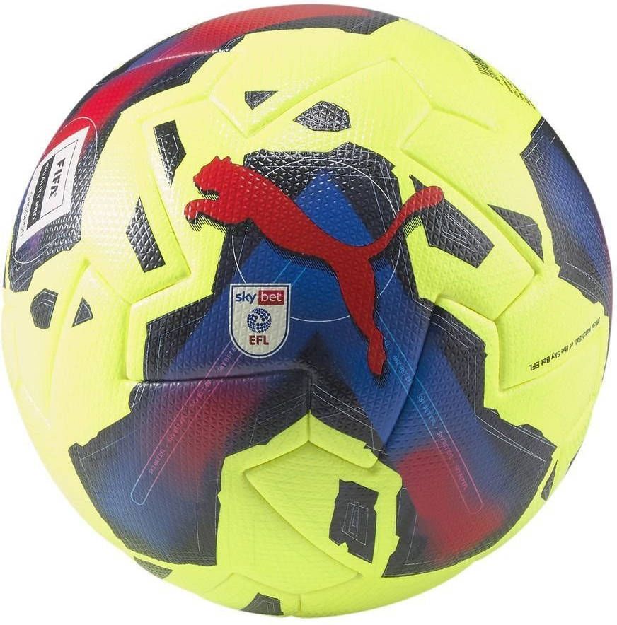 PUMA Voetbal Orbita 1 EFL Sky Bet FIFA Quality Pro Geel/Rood/Blauw