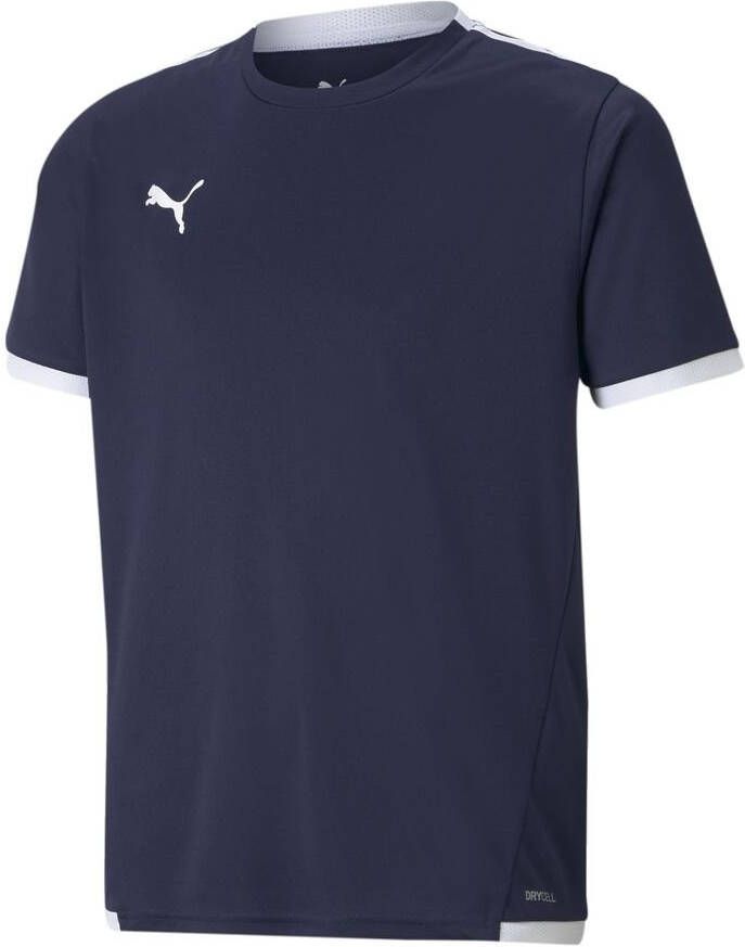 PUMA teamLIGA Voetbalshirt Kids Donkerblauw Wit