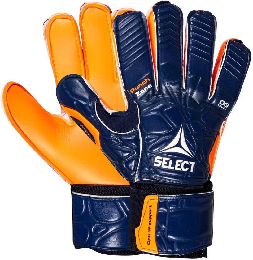 Select Keepershandschoenen 03 Blauw/Oranje Kinderen