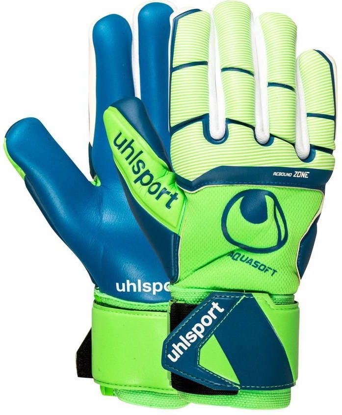 Uhlsport Keepershandschoenen Aquasoft HN Groen/Blauw/Wit