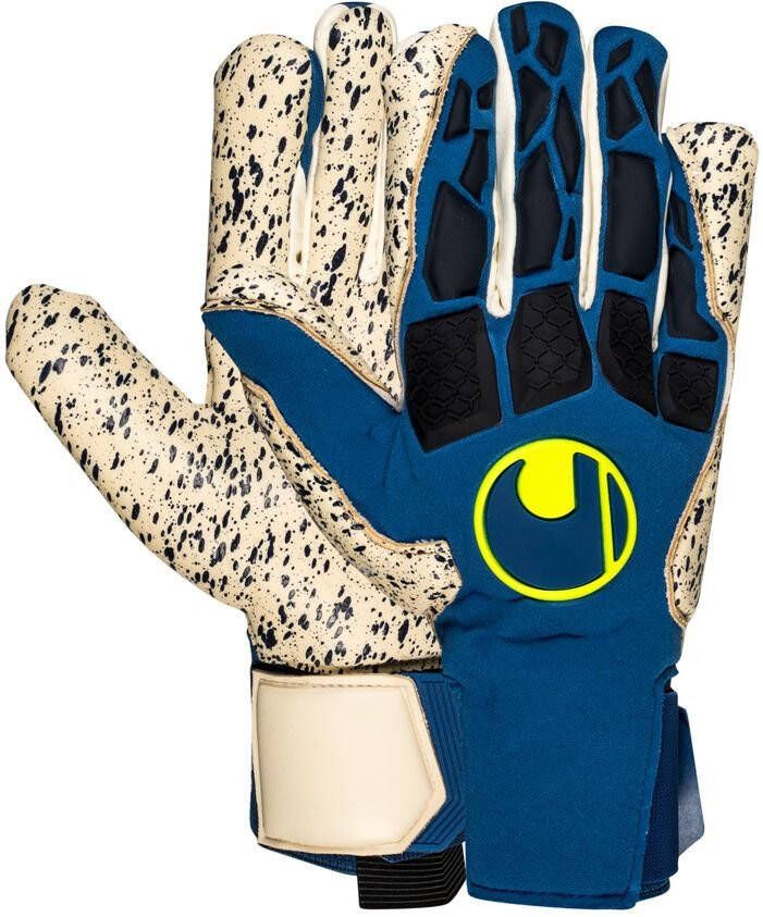Uhlsport Keepershandschoenen Hyper Act Supergrip+ HN Blauw/Wit/Fluo Yellow