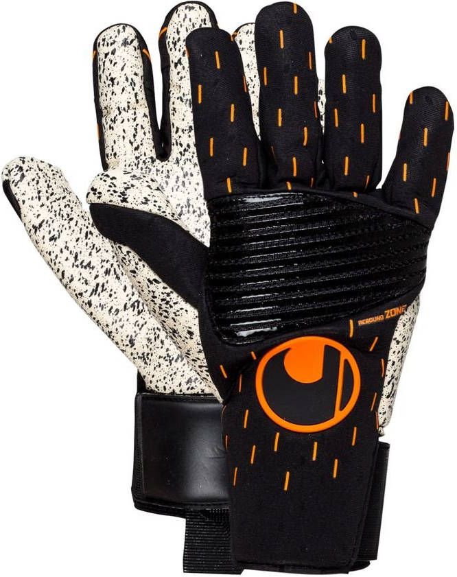 Uhlsport Keepershandschoenen Speed Contact Supergrip+ Reflex Zwart/Wit/Oranje