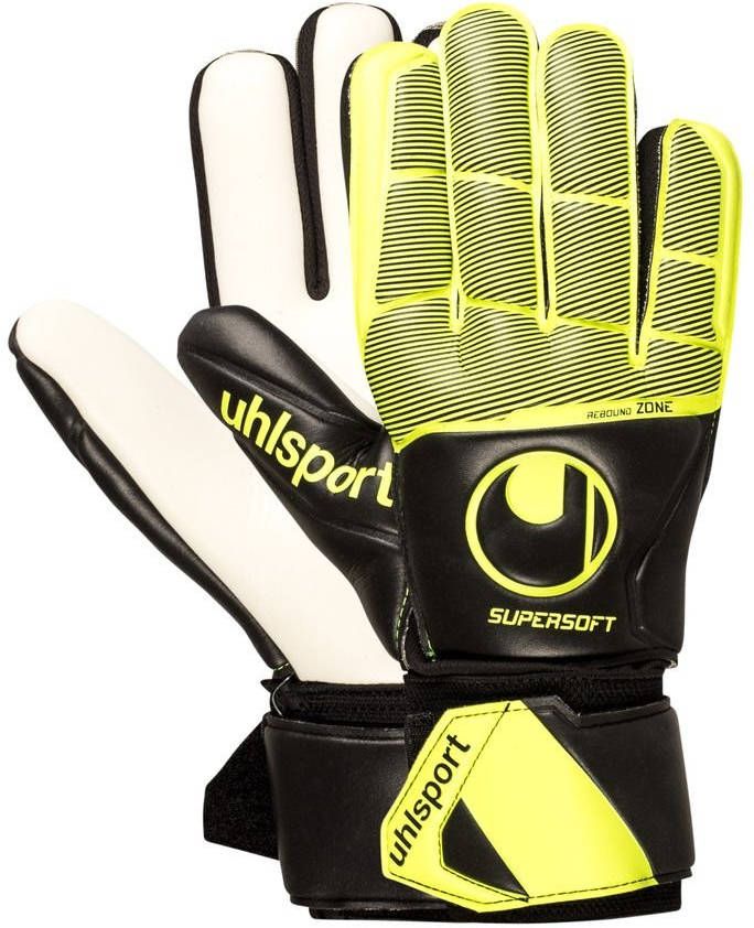 Uhlsport Keepershandschoenen Supersoft Flex Frame Zwart/Fluo Yellow