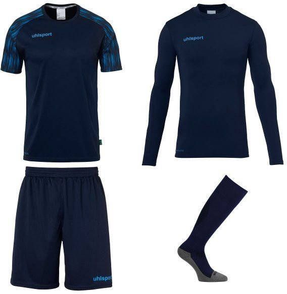 Uhlsport Keeperstenue Reaction Blue Edition Navy/Blauw Kinderen
