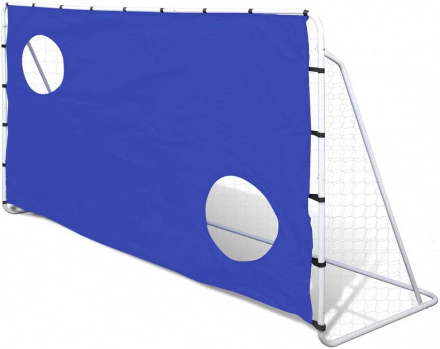 VIDAXL Voetbaldoel met richtmuur 240 x 92 x 150 cm
