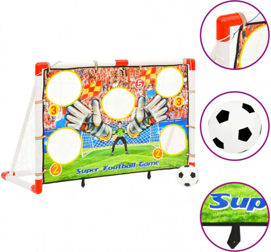 VIDAXL Voetbaldoelenset met doelmuur 120x51x77, 5 cm