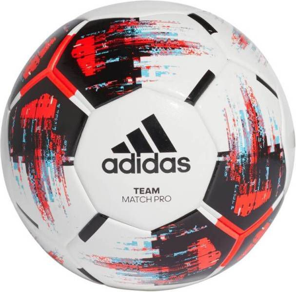 adidas Team Match Voetbal 5 White Black Solar Red
