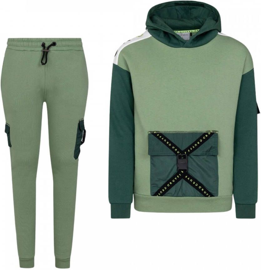 Cruyff Clipper Hooded Trainingspak Kids Loden Frost