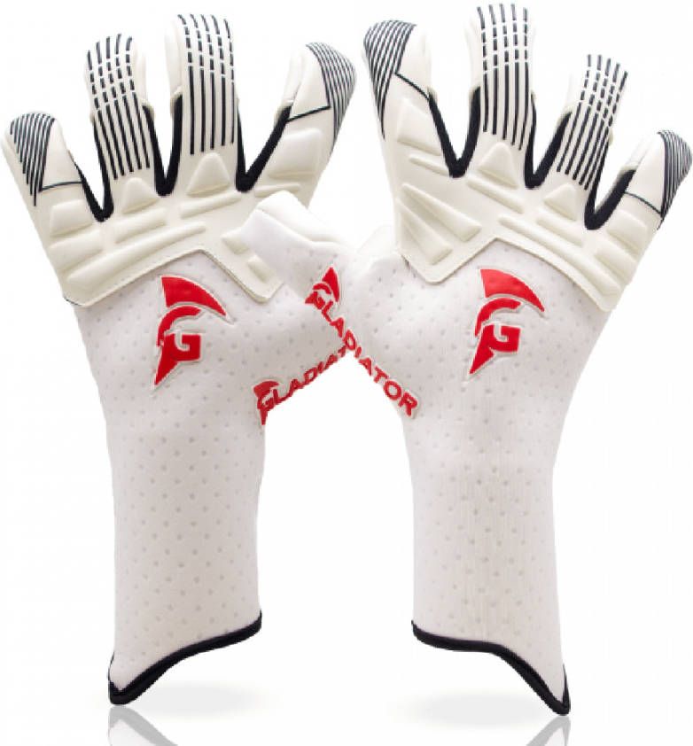 Gladiator Sports Evo Keepershandschoenen Wit Zwart Rood