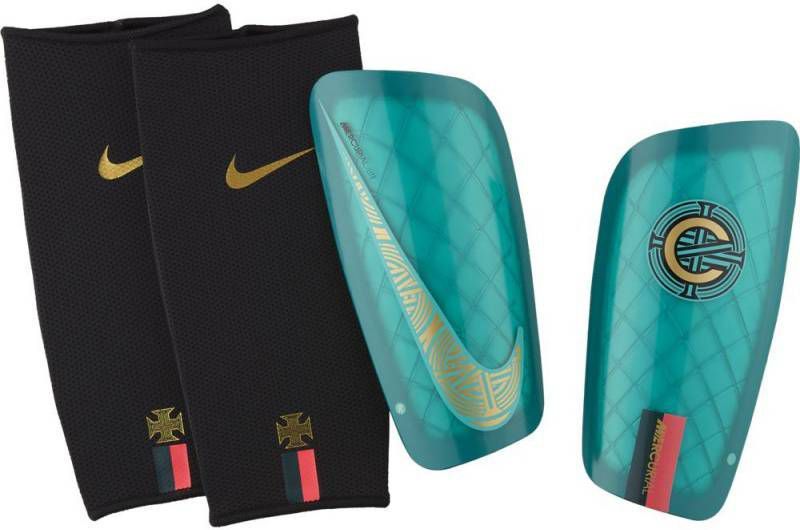 Nike CR7 Mercurial Lite Scheenbeschermers Clear Emerald Black